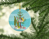 Butterfly Fish Merry Christmas Ceramic Ornament product image at NuMercy 2