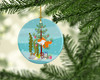 Oranda Red Cap Goldfish Merry Christmas Ceramic Ornament product image at NuMercy 2