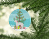 German Rex Cat Christmas Ceramic Ornament CK4628 product image at NuMercy 2