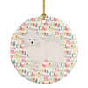 American Eskimo Merry Christmas Ceramic Ornament WDK1691 product image at NuMercy