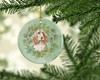 Cocker Spaniel Golden Christmas Wreath Ceramic Ornament product image at NuMercy 2
