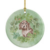 Cocker Spaniel Puppy Liver Christmas Wreath Ceramic Ornament product image at NuMercy
