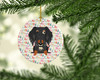 Merry Christmas Wire Haired Dachshund Dapple Ceramic Ornament product image at NuMercy 2