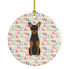 Merry Christmas Manchester Terrier Ceramic Ornament product image at NuMercy