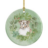 Sheltie/Shetland Sheepdog Puppy Sable Smile Christmas Wreath Ceramic Ornament product image at NuMercy
