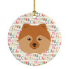 German Spitz Merry Christmas Ceramic Ornament WDK1504 product image at NuMercy