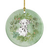 Dalmatian Puppy Christmas Wreath Ceramic Ornament product image at NuMercy