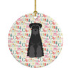 Merry Christmas Standard Schnauzer Black Ceramic Ornament product image at NuMercy