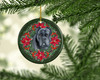 Cane Corso Poinsettia Wreath Ceramic Christmas Ornament CK1560 product image at NuMercy 2