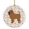 Affenpinscher #1 Merry Christmas Ceramic Ornament product image at NuMercy