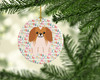 Merry Christmas Pekingese Red White Ceramic Ornament product image at NuMercy 2