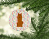 Merry Christmas Karelian Bear Dog Ceramic Ornament product image at NuMercy 2