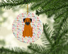 Merry Christmas Border Terrier Ceramic Ornament product image at NuMercy 2