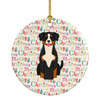 Merry Christmas Entlebucher Ceramic Ornament product image at NuMercy