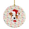 Jack Russell Terrier Merry Christmas Ceramic Ornament WDK1469 product image at NuMercy