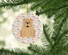 Merry Christmas English Bulldog Fawn Ceramic Ornament product image at NuMercy 2