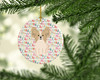 Merry Christmas Papillon Sable White Ceramic Ornament product image at NuMercy 2