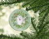 Samoyed Smiling Christmas Wreath Ceramic Ornament product image at NuMercy 2