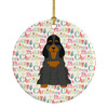 Merry Christmas Cocker Spaniel Black Tan Ceramic Ornament product image at NuMercy