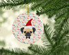 Pug Merry Christmas Ceramic Ornament WDK1474 product image at NuMercy 2