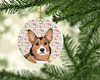 Pembroke Welsh Corgi Sable and White Christmas Ceramic Ornament product image at NuMercy 2