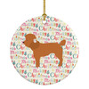 Toy Poodle Merry Christmas Ceramic Ornament WDK2033 product image at NuMercy