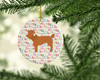 Toy Poodle Merry Christmas Ceramic Ornament WDK2033 product image at NuMercy 2