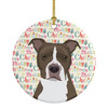 Pit Bull Blue #6 Christmas Ceramic Ornament product image at NuMercy