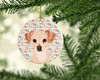 Chihuahua Cream Christmas Ceramic Ornament product image at NuMercy 2