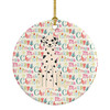 Merry Christmas Dalmatian Ceramic Ornament product image at NuMercy