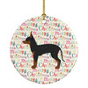 English Toy Terrier #1 Merry Christmas Ceramic Ornament product image at NuMercy
