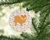 Red Pomeranian Merry Christmas Ceramic Ornament product image at NuMercy 2
