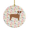 Staffordshire Bull Terrier #2 Merry Christmas Ceramic Ornament product image at NuMercy