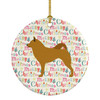 Finnish Spitz Merry Christmas Ceramic Ornament product image at NuMercy