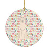 Merry Christmas Irish Wolfhound Ceramic Ornament WDK1608 product image at NuMercy