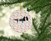 Tricolor Cavalier Spaniel Merry Christmas Ceramic Ornament product image at NuMercy 2