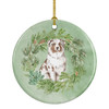 Australian Shepherd Red Merle Christmas Wreath Ceramic Ornament product image at NuMercy