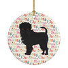 Affenpinscher #2 Merry Christmas Ceramic Ornament product image at NuMercy