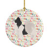 Papillon #2 Merry Christmas Ceramic Ornament product image at NuMercy