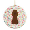 Merry Christmas Irish Water Spaniel Ceramic Ornament product image at NuMercy