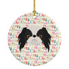 Japanese Chin Merry Christmas Ceramic Ornament WDK1512 product image at NuMercy