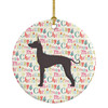Mexican Hairless Dog #1 Merry Christmas Ceramic Ornament product image at NuMercy