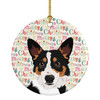 Pembroke Welsh Corgi Tricolor Black-Headed #1 Christmas Ceramic Ornament product image at NuMercy