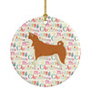 Akita Merry Christmas Ceramic Ornament WDK1928 product image at NuMercy