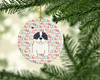 Merry Christmas French Bulldog Piebald Ceramic Ornament product image at NuMercy 2