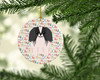 Merry Christmas Pekingese Black White Ceramic Ornament product image at NuMercy 2