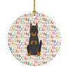 Merry Christmas Beauce Shepherd Dog Ceramic Ornament product image at NuMercy
