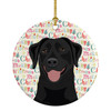 Labrador Retriever Black #1 Christmas Ceramic Ornament product image at NuMercy