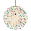 Merry Christmas Great Pyrenese Ceramic Ornament product image at NuMercy