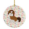 Imperial Shih Tzu Puppy Cut Merry Christmas Ceramic Ornament product image at NuMercy